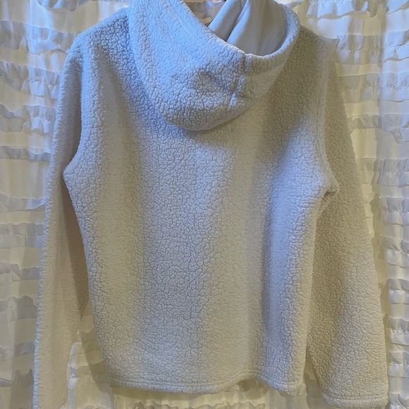 White Fila shearling hoodie - Picture 2 of 2